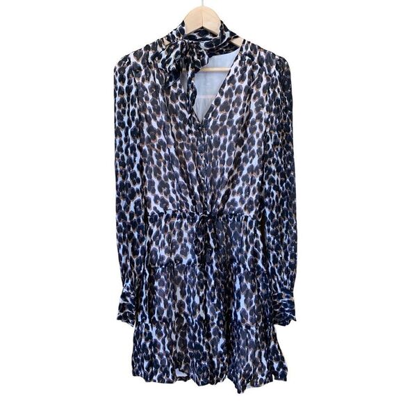Paige Cleobelle Dress in Zephyr Shale Psych Leopard Size‎ S - Picture 4 of 12